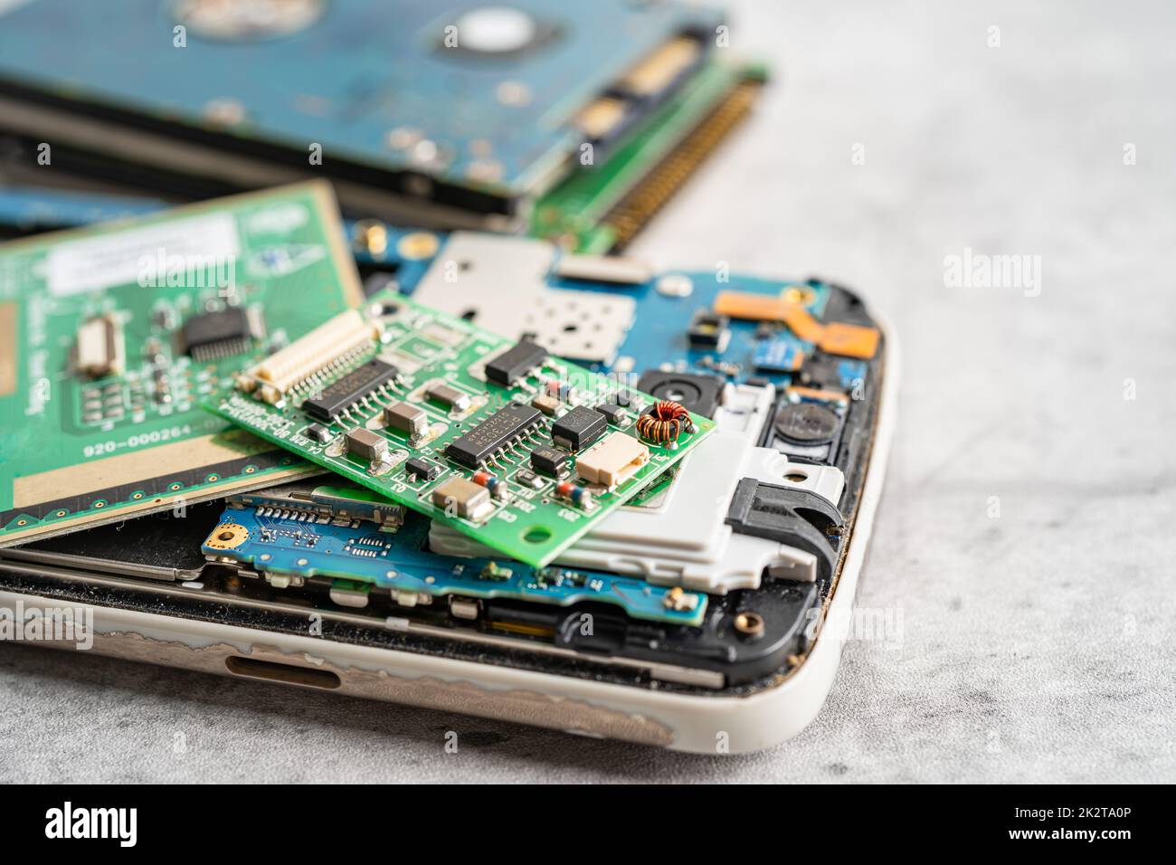 scheda madre a microcircuito tecnologia elettronica, hardware, aggiornamento, concetto di pulizia. Foto Stock