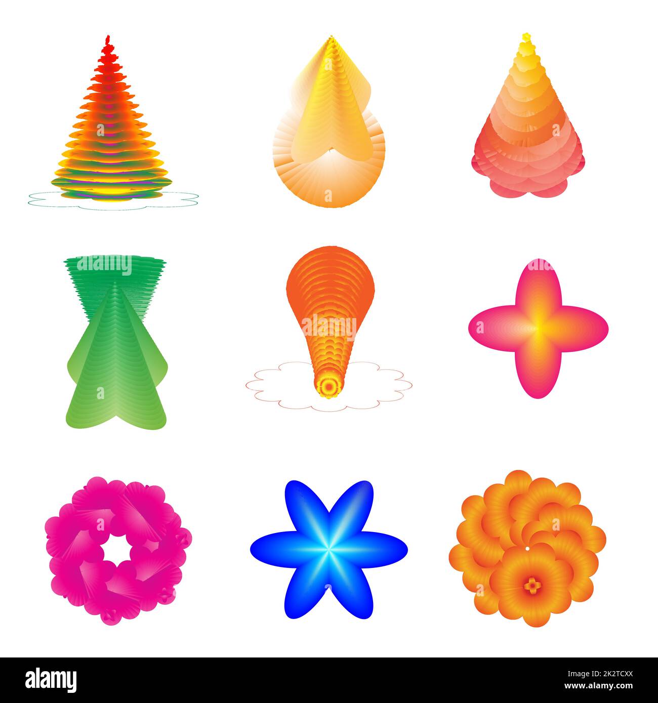 Collezione di elemento piramide stella fiore regalo forma geometrica sfondo decorativo banner motivo sito web illustrazione vettoriale Illustrazione Vettoriale