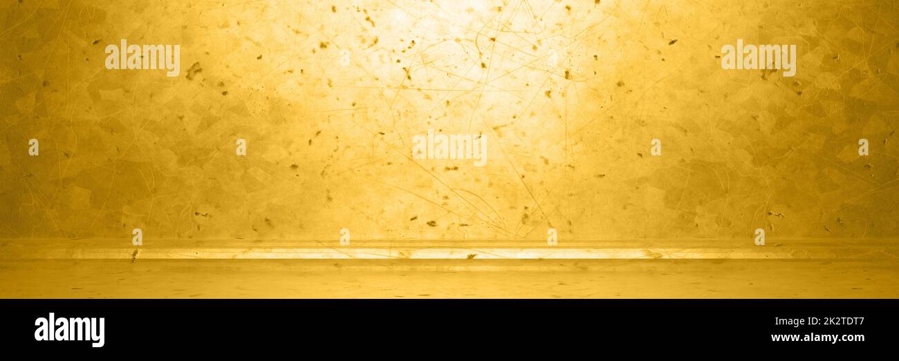 Camera grunge con sfondo dorato urbano. rendering 3d Foto Stock