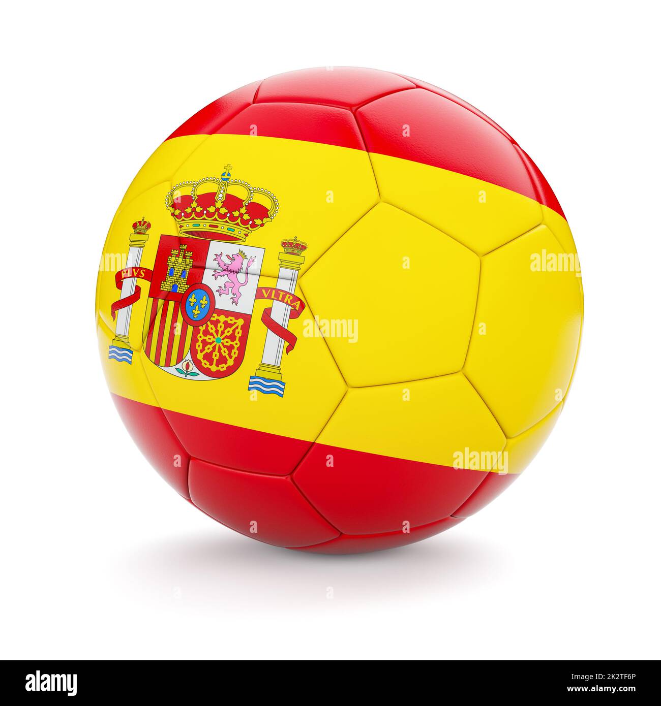 Calcio pallone con bandiera della Spagna Foto Stock