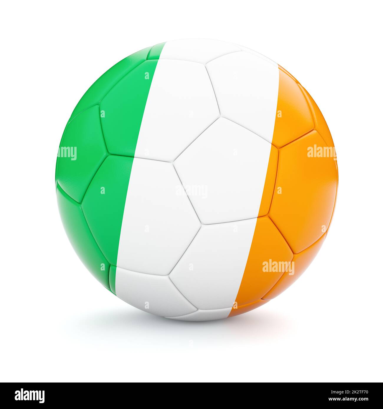 Calcio pallone con bandiera dell'Irlanda Foto Stock