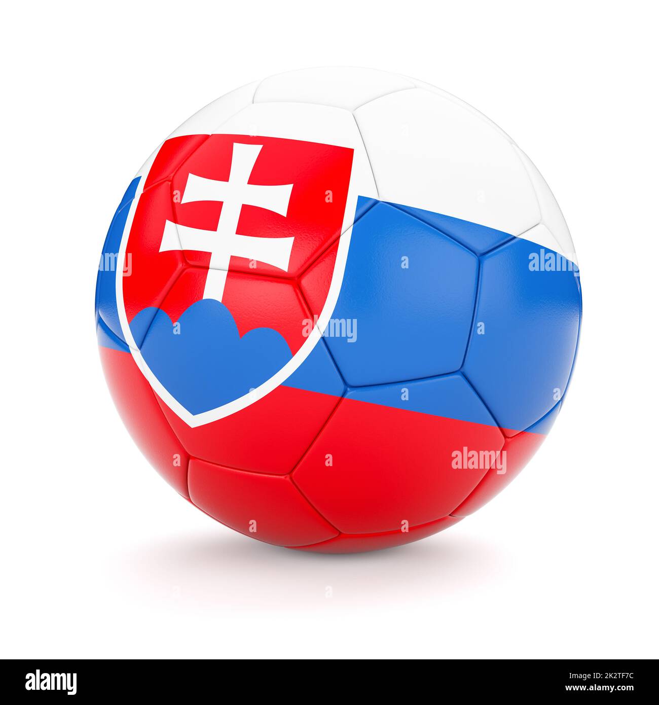 Calcio pallone con Bandiera della Slovacchia Foto Stock