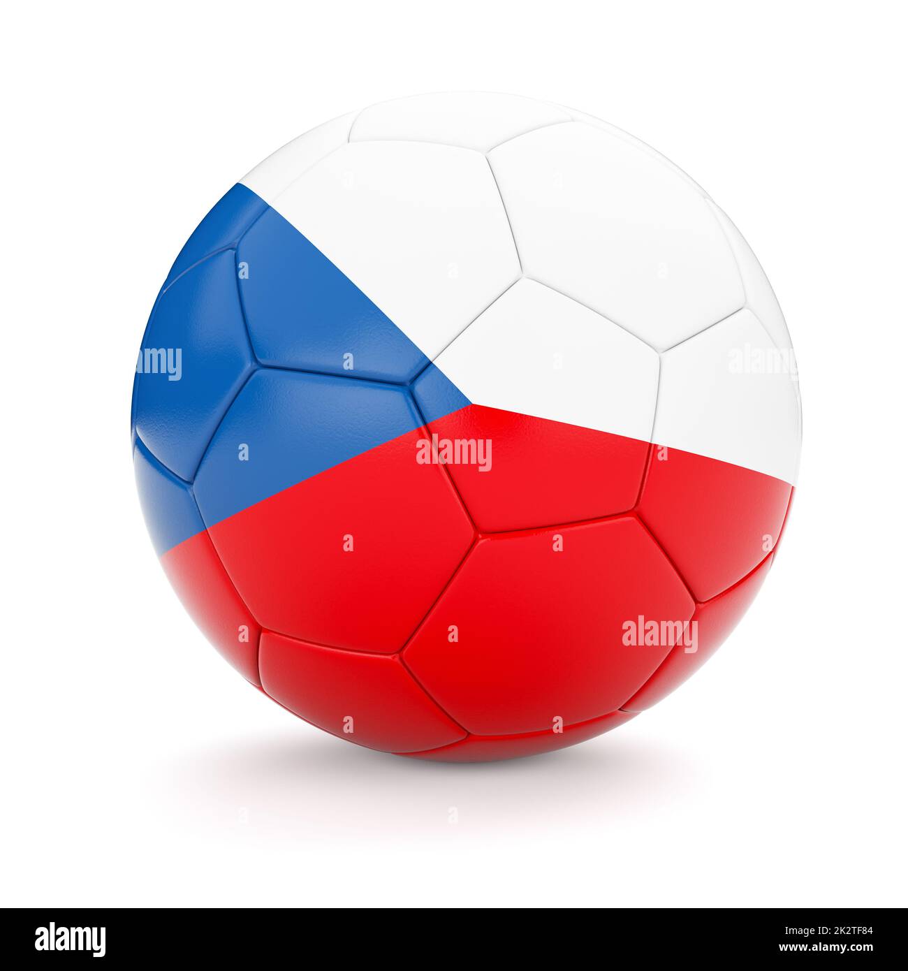 Calcio pallone con bandiera della Repubblica ceca Foto Stock