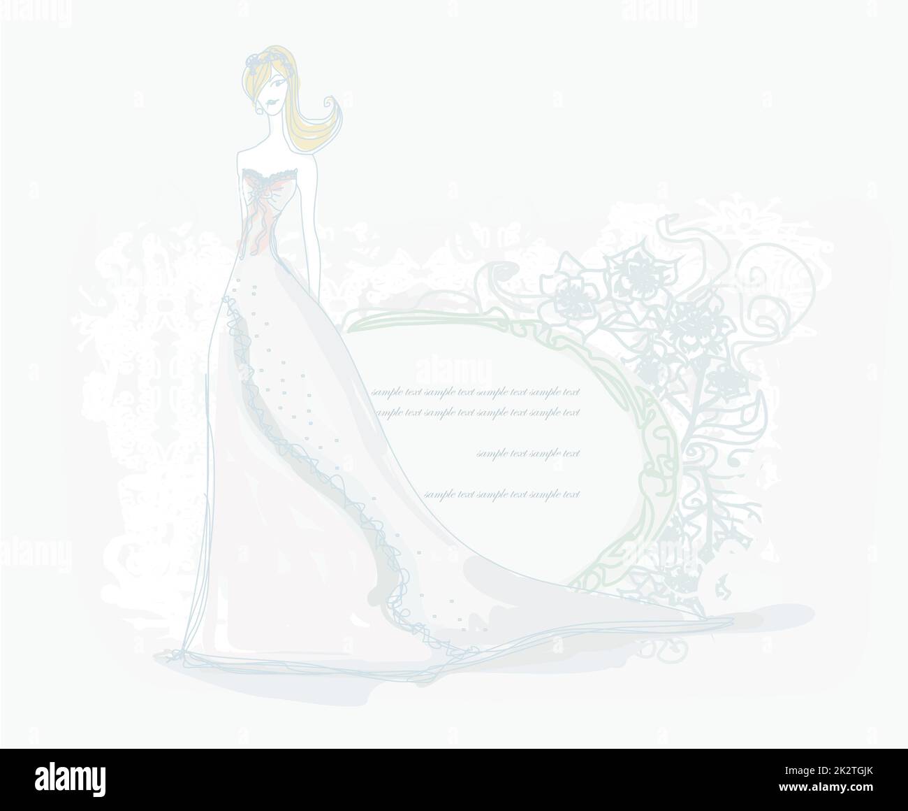 Bella Sposa card Foto Stock