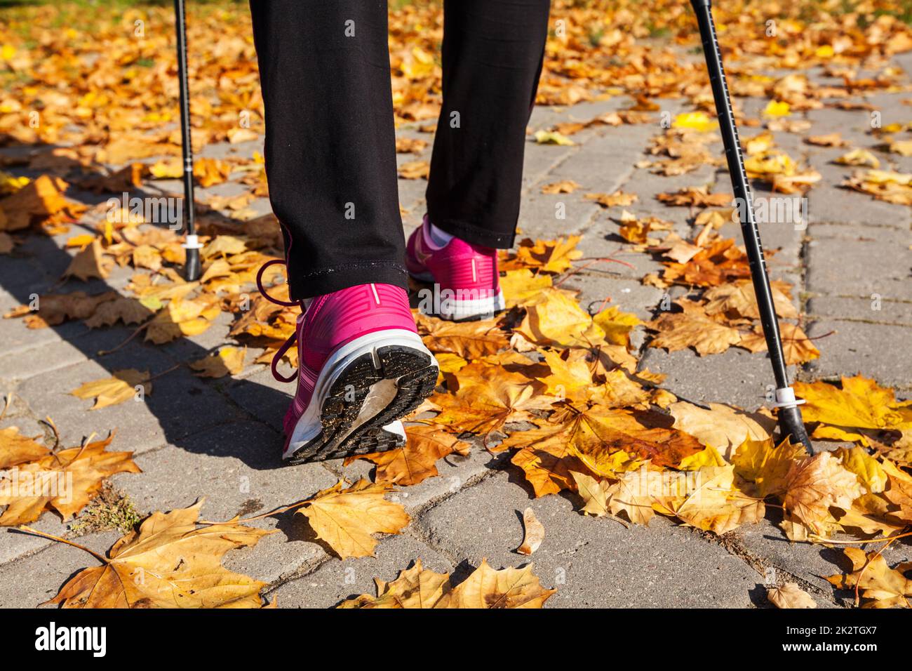 Camminata nordica Foto Stock