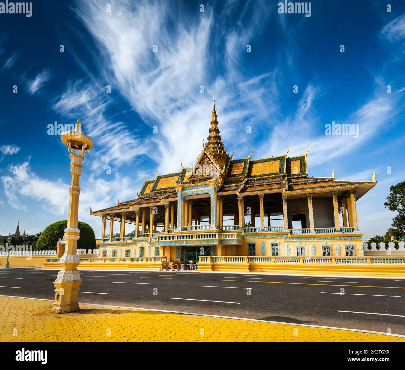 Complesso del Palazzo reale a Phnom Penh Foto Stock