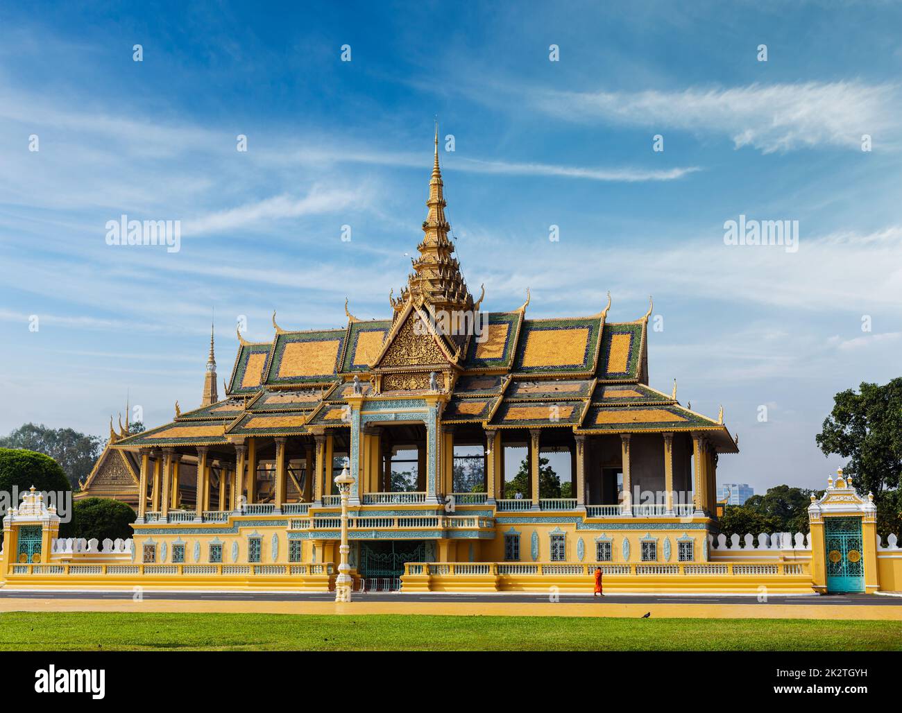 Complesso del Palazzo reale a Phnom Penh Foto Stock