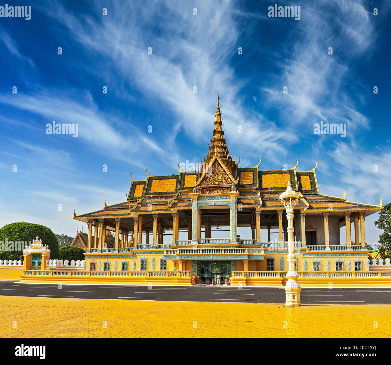 Complesso del Palazzo reale a Phnom Penh Foto Stock