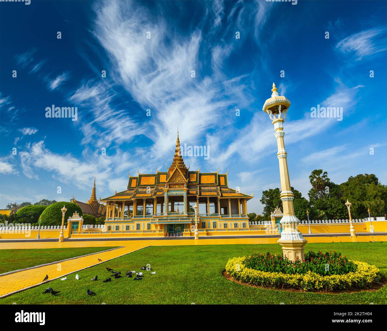 Complesso del Palazzo reale a Phnom Penh Foto Stock