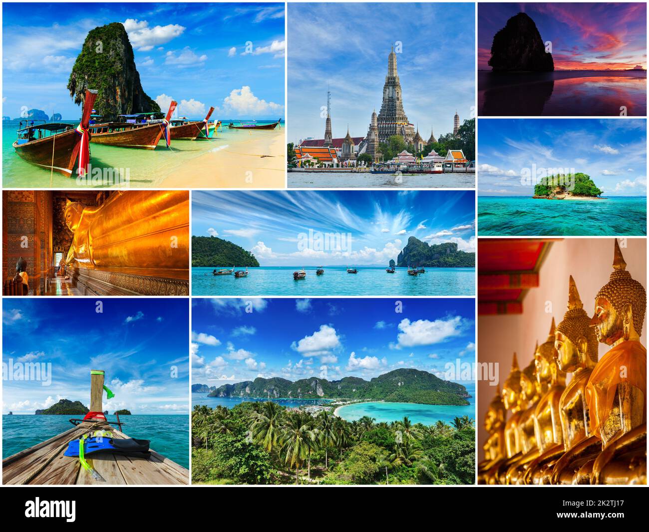 Collage di immagini della Thailandia Foto Stock