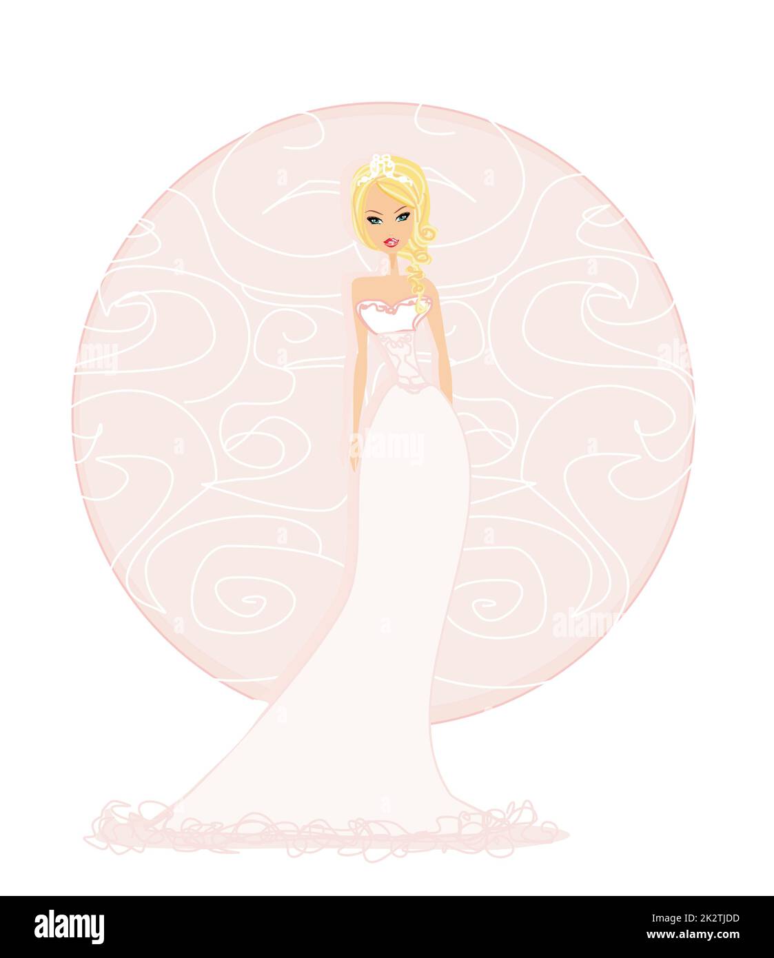 Bella bionda sposa card Foto Stock