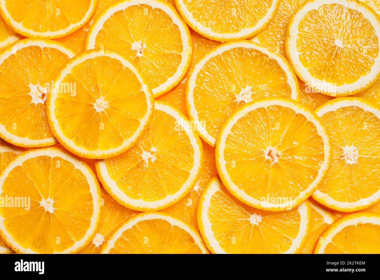 Colorato arancione fette di frutta Foto Stock