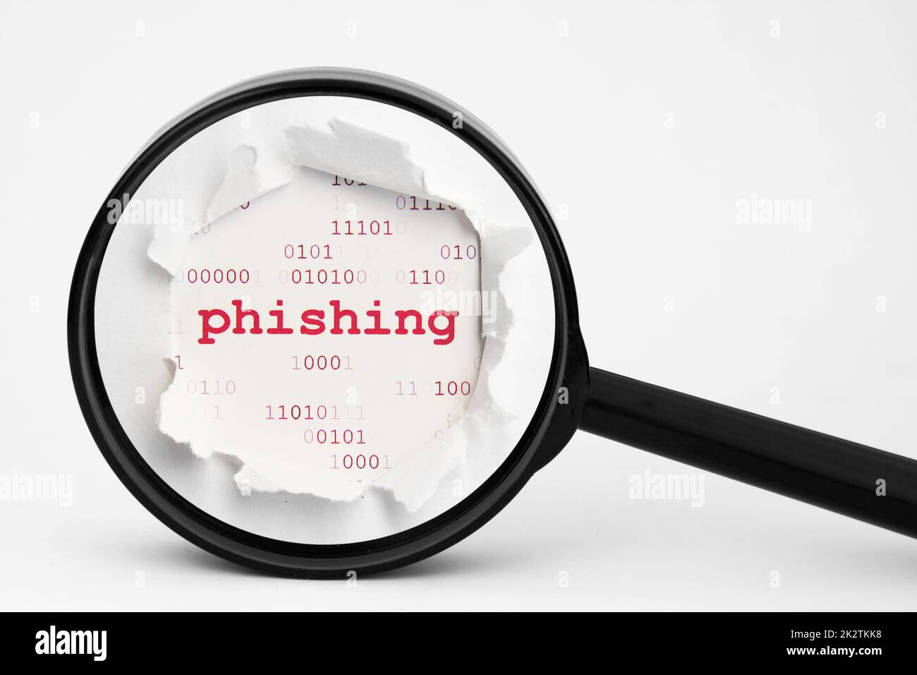 Cercare i dati di phishing Foto Stock