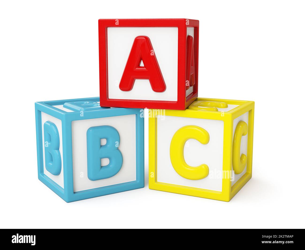 ABC blocchi di costruzione isolati Foto Stock