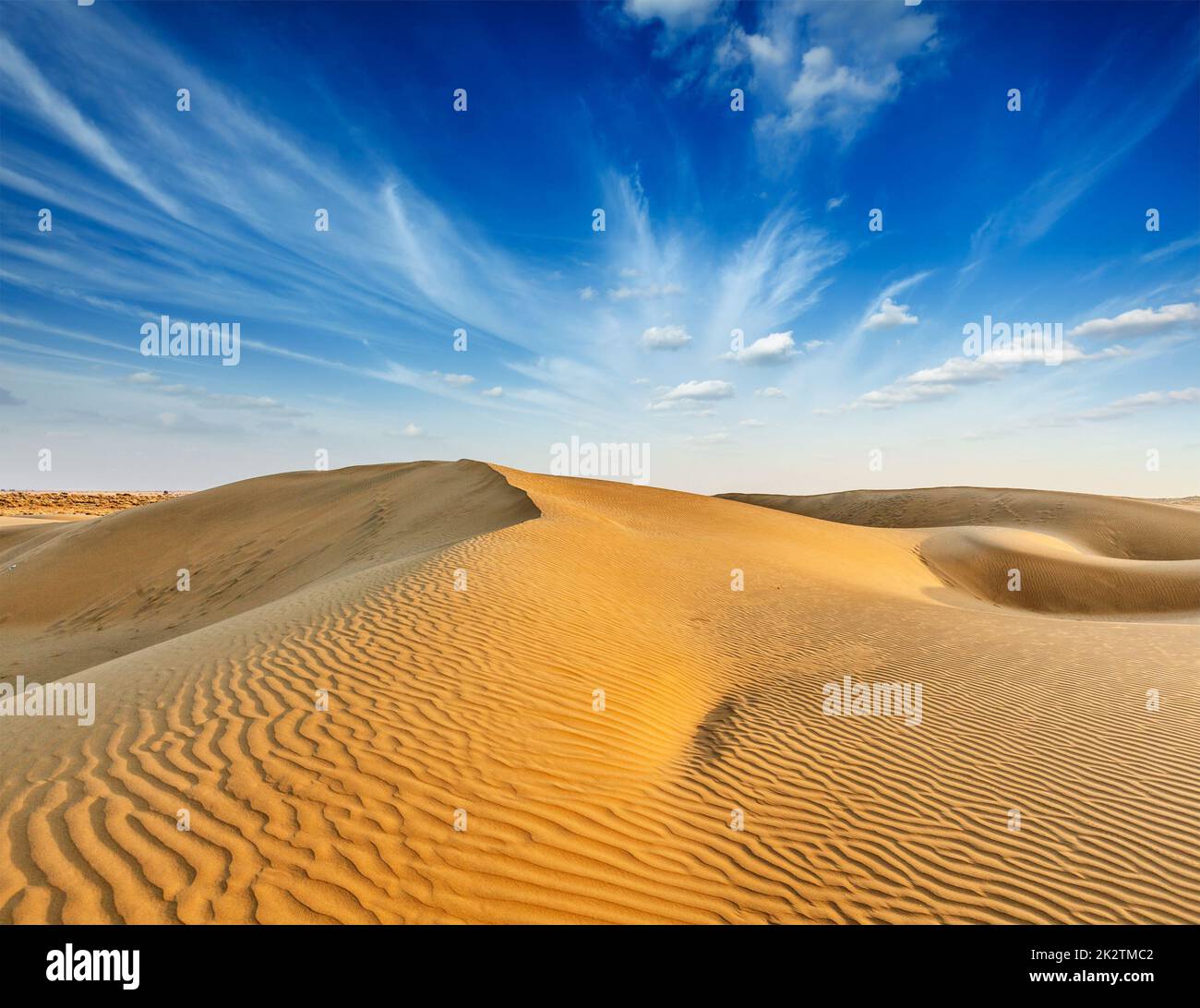 Dune del deserto di Thar, Rajasthan, India Foto Stock