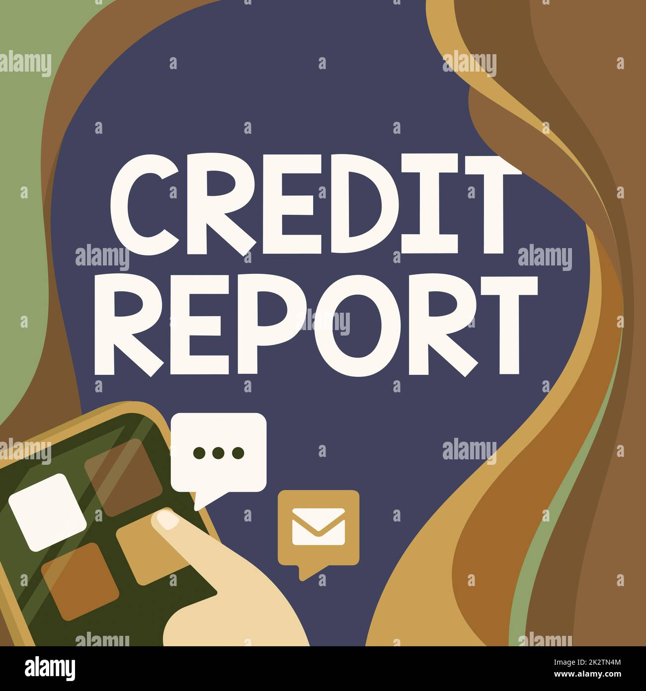 Scrittura con testo Credit Report. Parola scritta su prestito Rap foglio Bill e quote di pagamento Punteggio di debito Storia del dito premere il pulsante di applicazione presentare Global Network Connection. Foto Stock