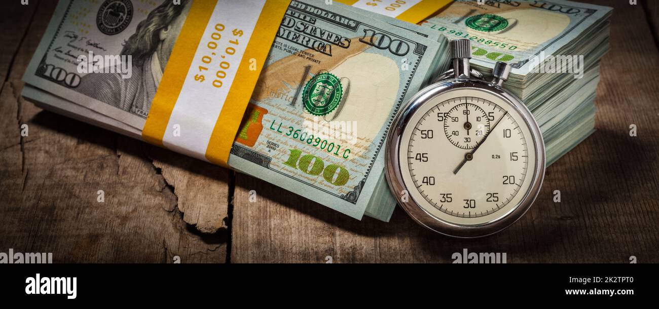 Il tempo è denaro Foto Stock