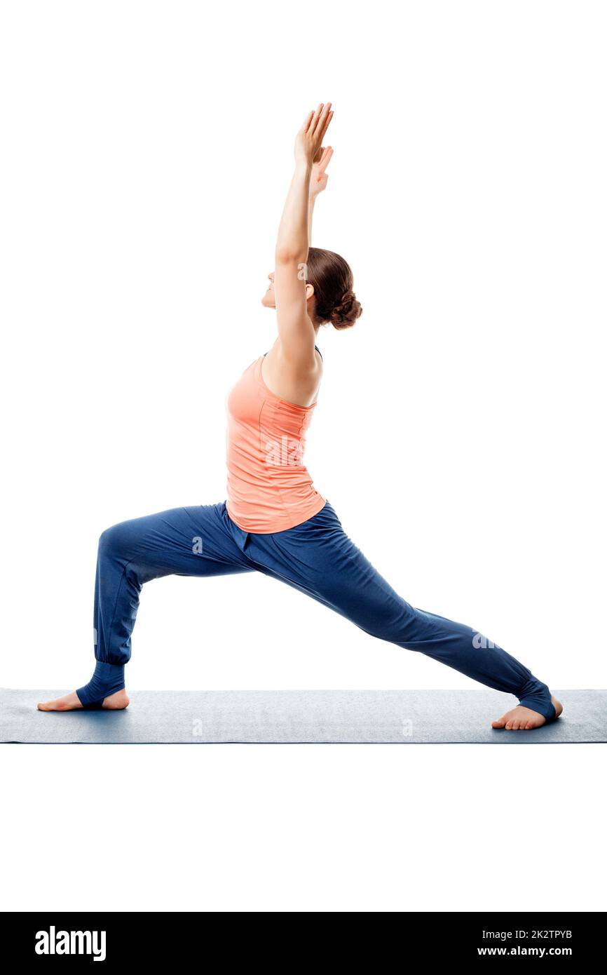 Sportivo da donna le pratiche yoga asana Foto Stock