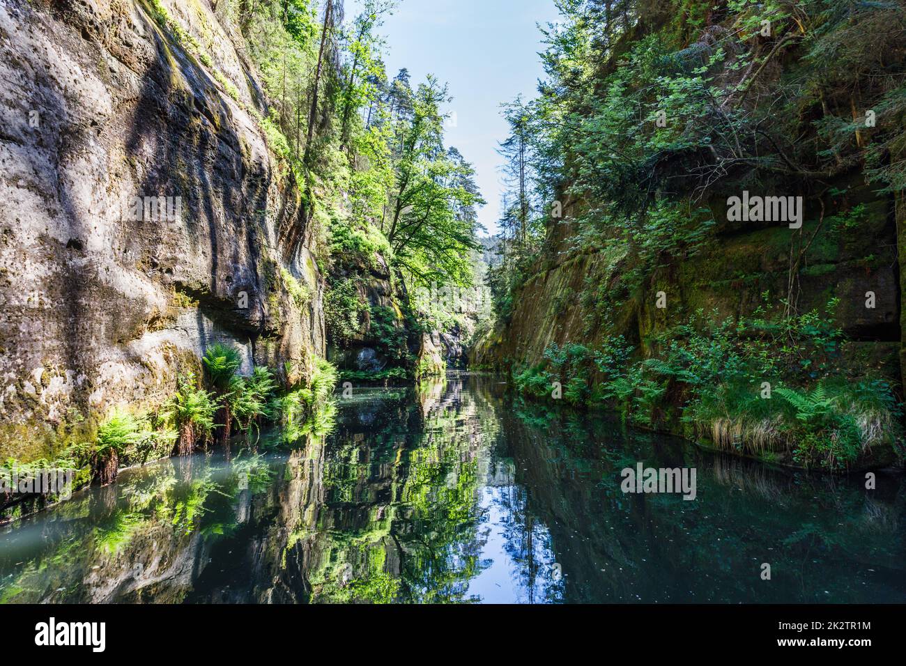 Edmund Gorge nel Parco Nazionale della Svizzera Boema, Repubblica Ceca Foto Stock