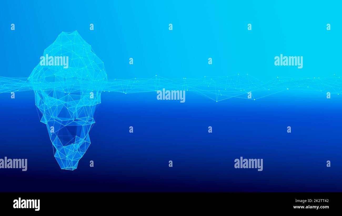 iceberg sott'acqua Foto Stock