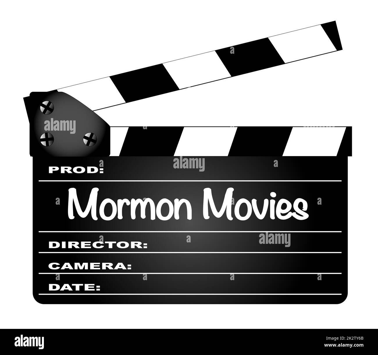 Mormon Movies crapperboard Foto Stock