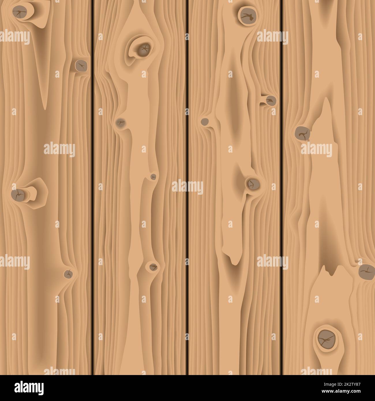 Sfondo a trama di legno marrone, rappresentazione vettoriale realistica. Foto Stock