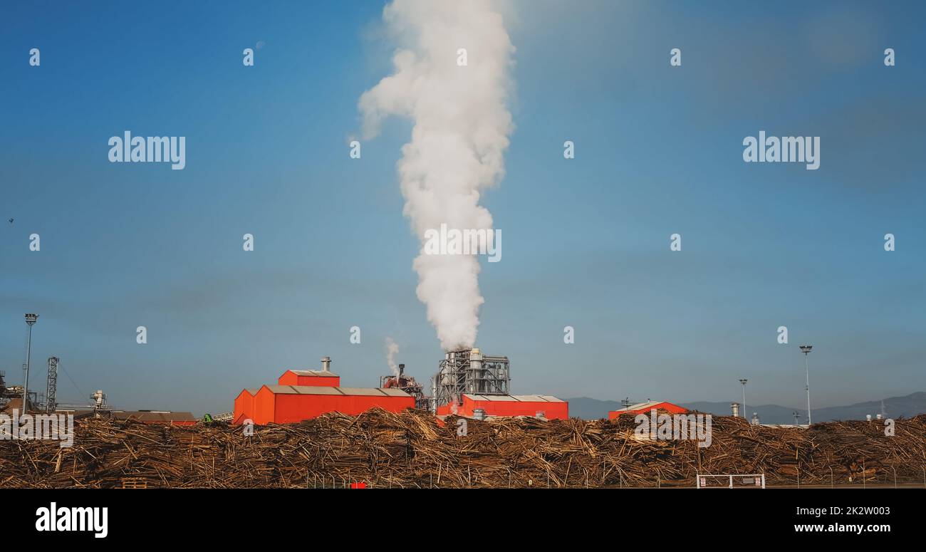 Ambiente inquinante con fumo. Foto Stock