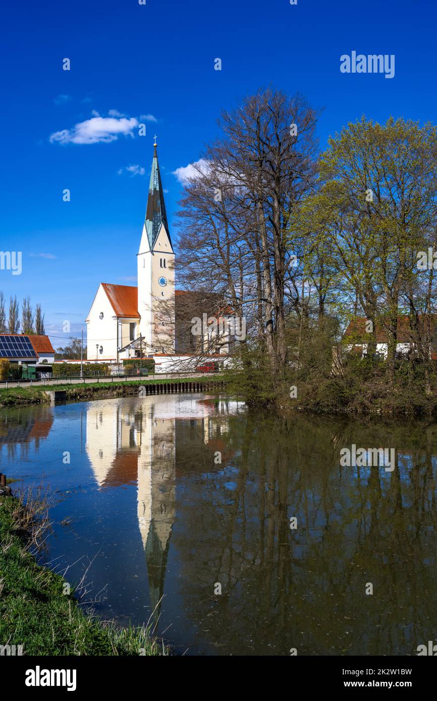 Chiesa rurale in Baviera Foto Stock