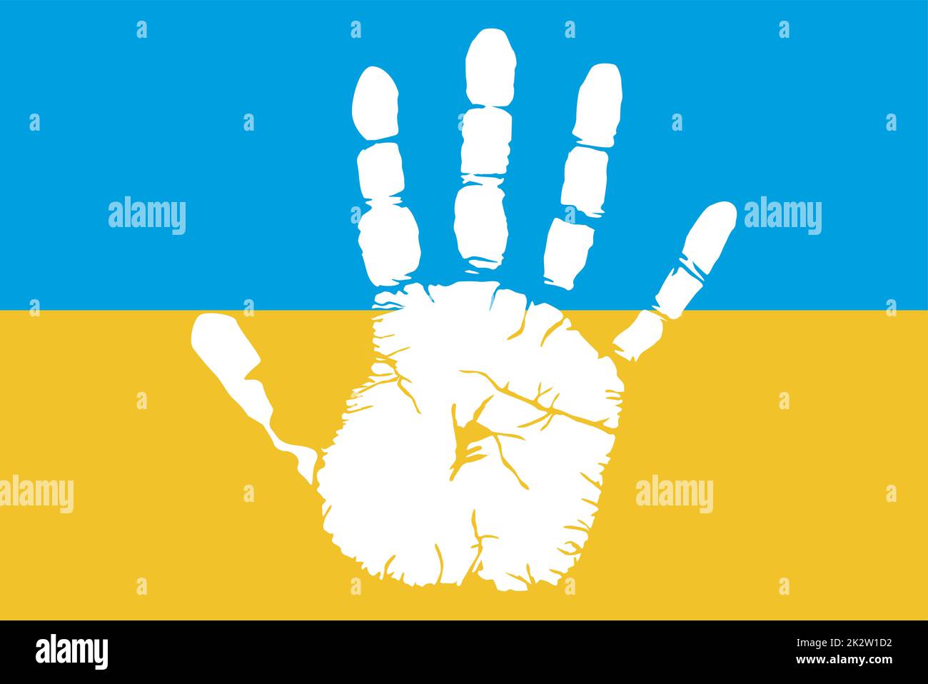 Fermare la guerra in Ucraina, illustrazione Foto Stock