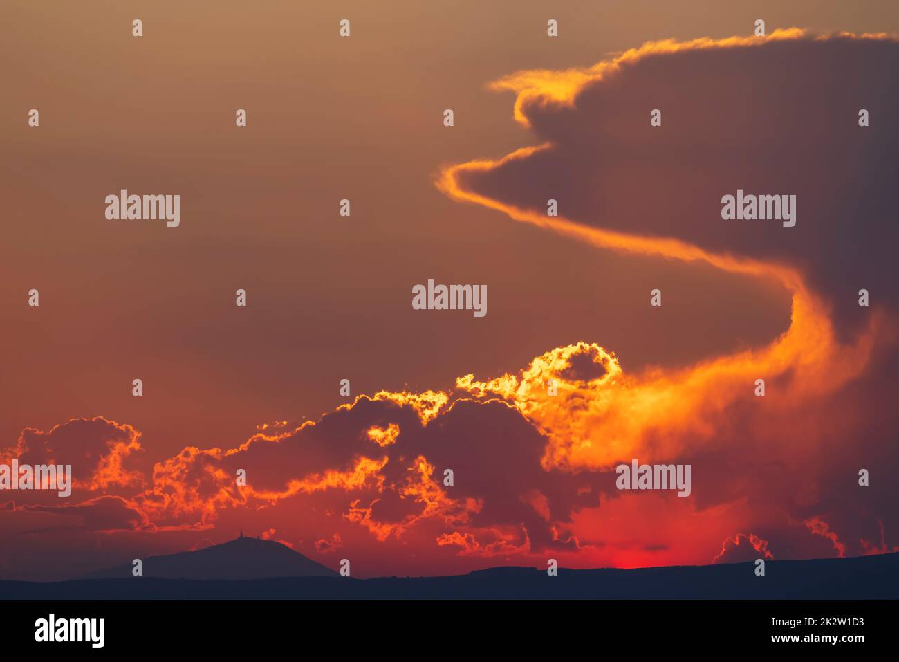 Monte Ventoux (1912 m) nella regione della Provenza, Francia Foto Stock