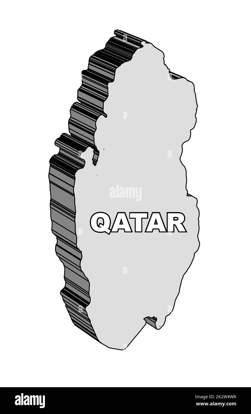 Qatar mappa 3d Immagini senza sfondo e Foto Stock ritagliate - Alamy