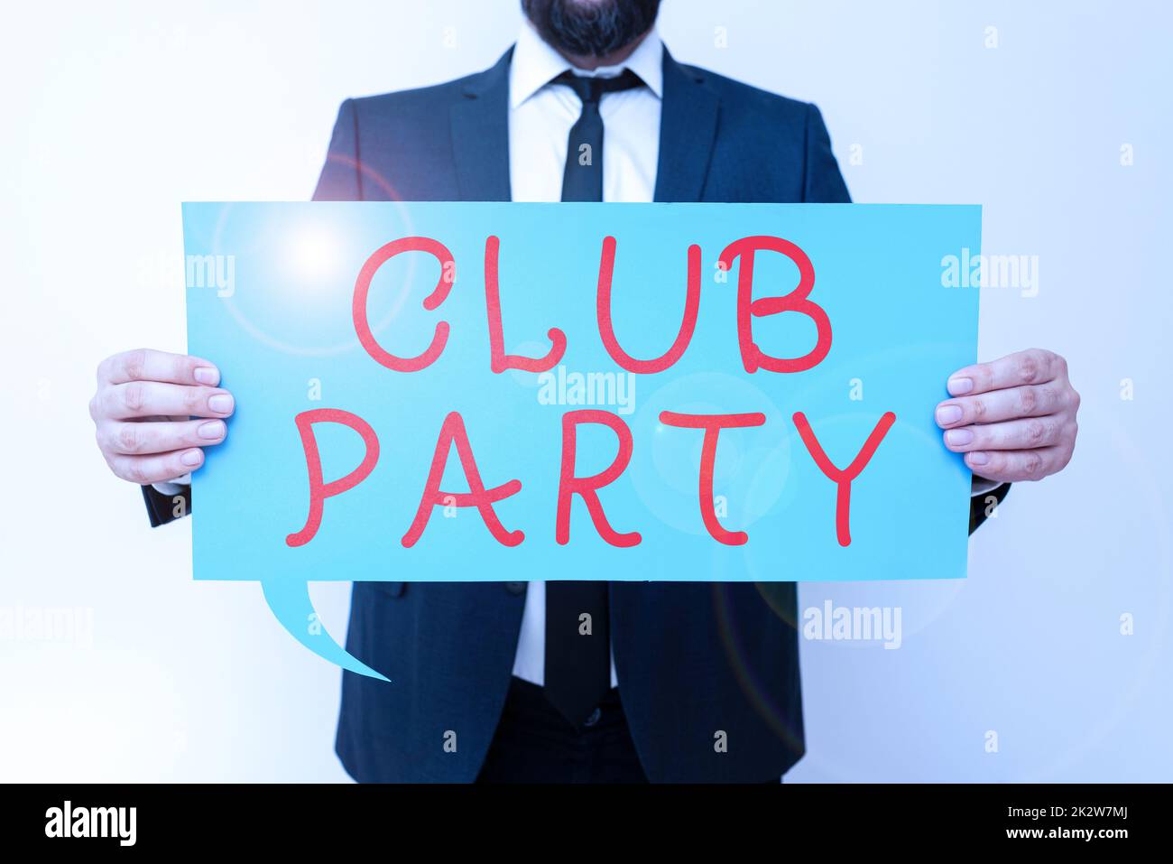 Scrittura visualizzazione testo Club Party. Parola per l'incontro sociale in un luogo che è informale e può bere -49133 Foto Stock