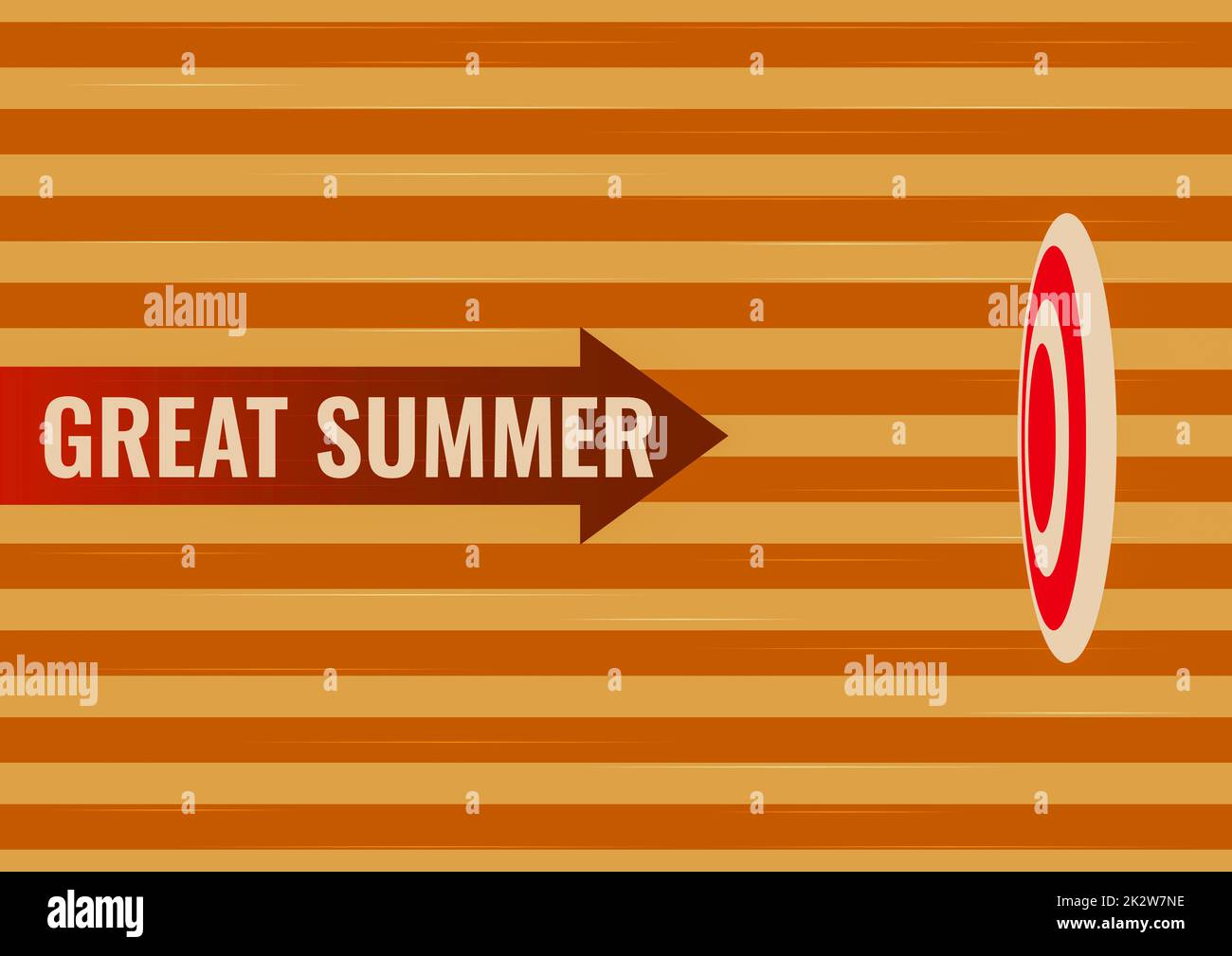 Scrittura a mano testo Grande estate. Parola scritta su avere divertimento buon sole andare alla spiaggia godendo freccia esterna muoversi rapidamente verso l'obiettivo che rappresenta il raggiungimento degli obiettivi. Foto Stock