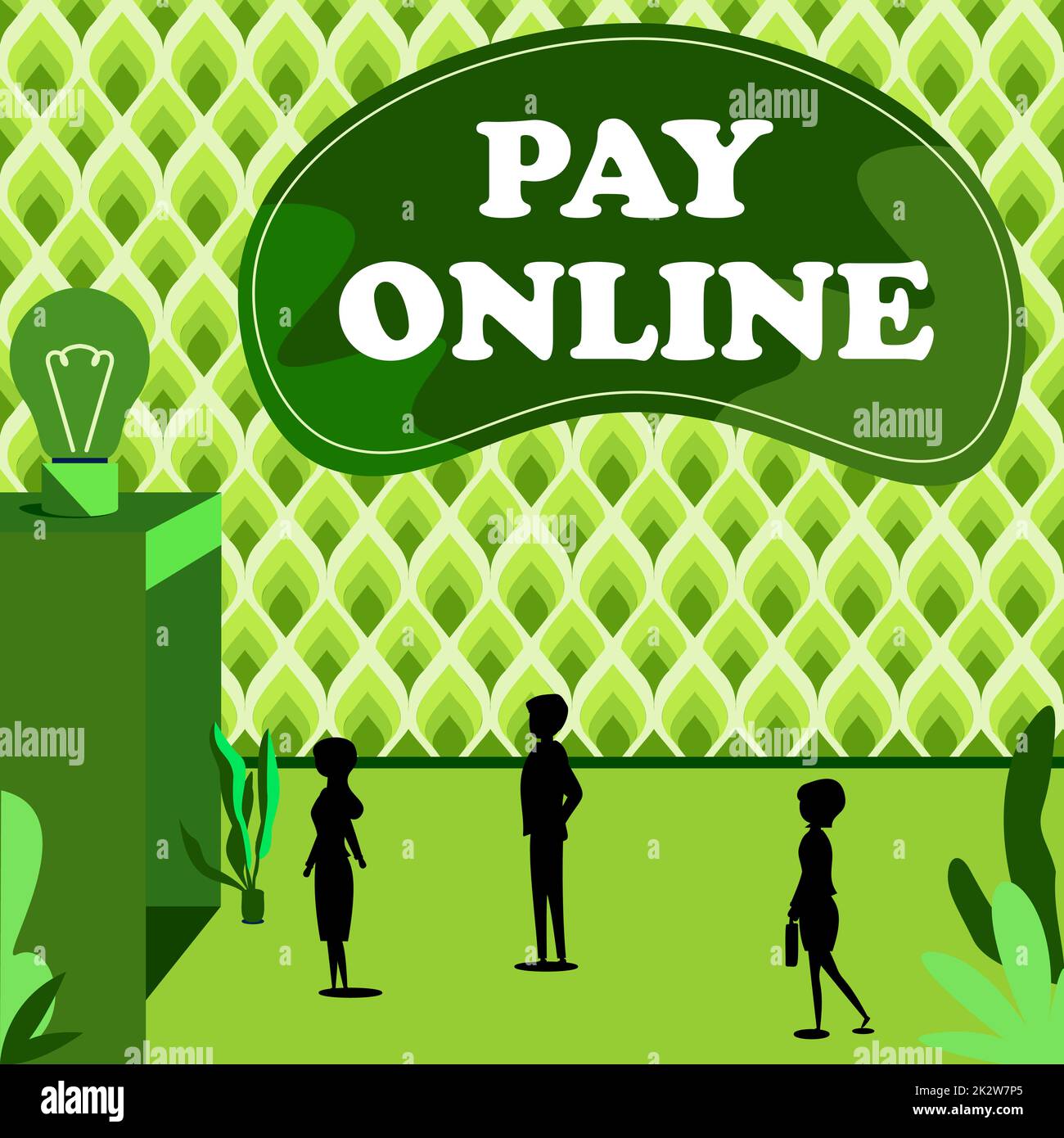 Didascalia di testo che presenta Pay Online. Parola scritta su acquistare prodotti o servizio utilizzando la carta di credito su qualsiasi sito web e colleghi arrampicata verso l'alto montagna raggiungere il successo presentando lavoro di squadra Foto Stock