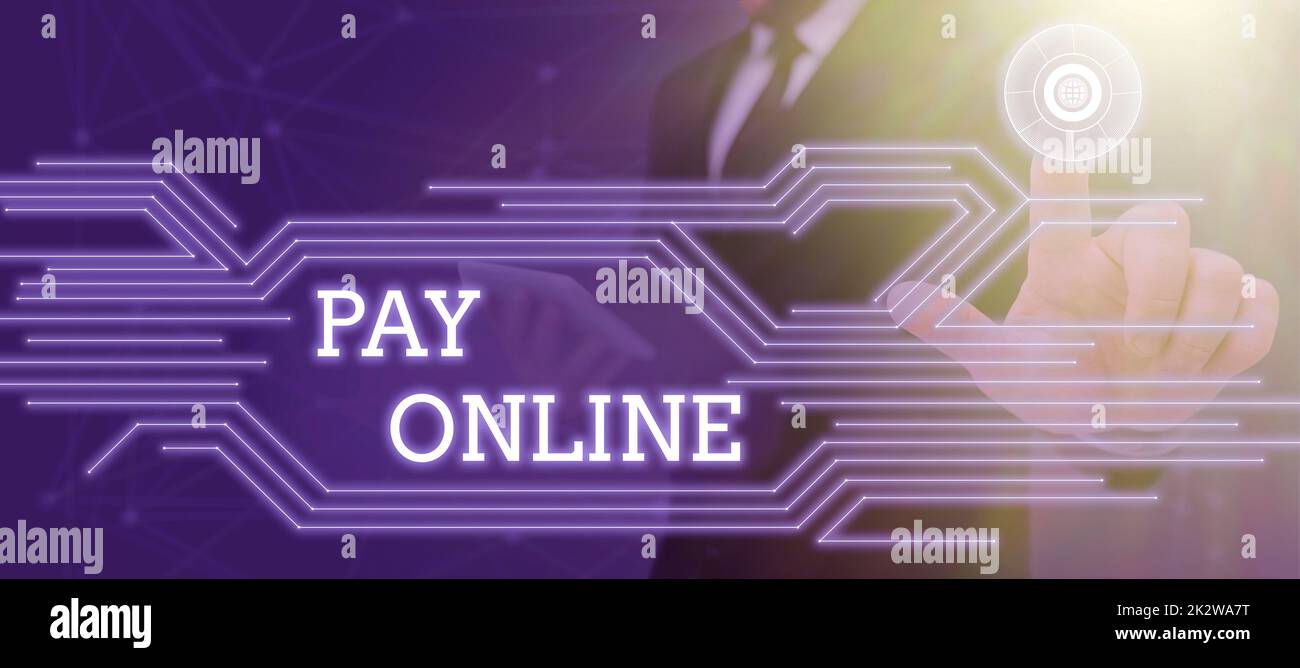 Scrittura a mano segno paga in linea. Parola scritta su acquistare prodotti o servizi utilizzando la carta di credito su qualsiasi sito web -47396 Foto Stock