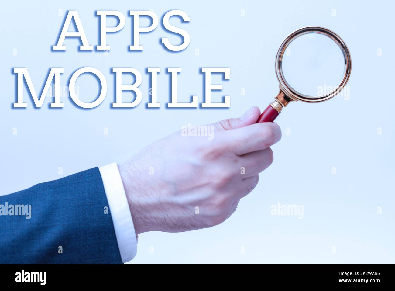 Cartello di testo con la scritta Apps Mobile. Word per programma per computer progettato per funzionare sul dispositivo portatile telefonico -48170 Foto Stock Cartello di testo con la scritta Apps Mobile. Word per programma per computer progettato per funzionare sul dispositivo portatile telefonico -48170 Foto Stock