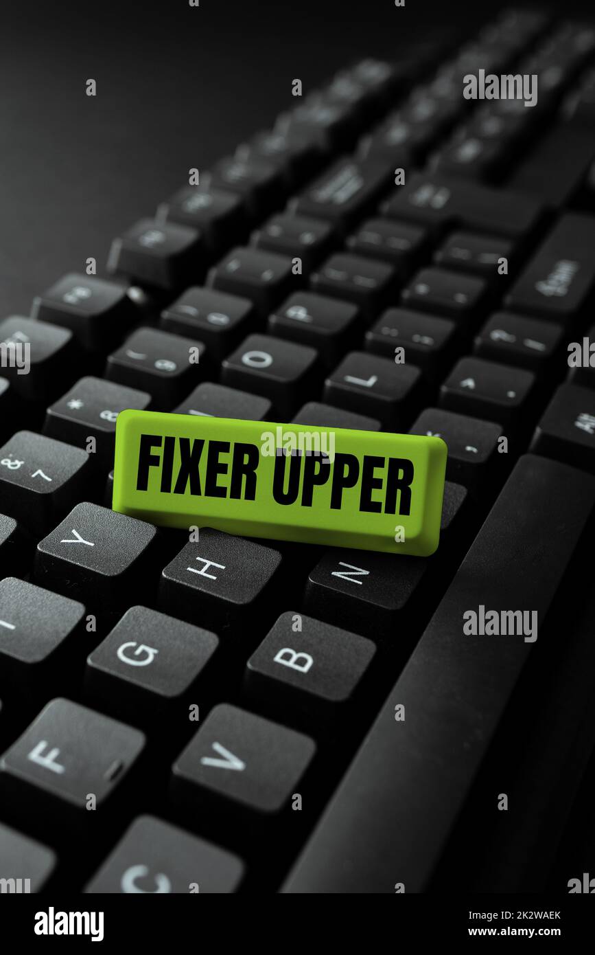 Dispositivo di fissaggio display concettuale superiore. Business approccio casa bisogno di riparazioni utilizzato principalmente in relazione con l'acquisto -49204 Foto Stock