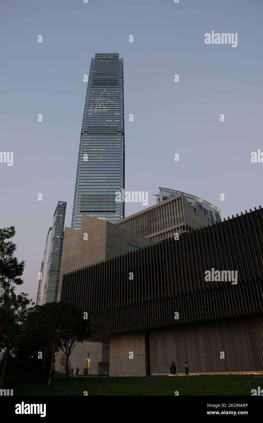M+ M Plus il museo globale della cultura visiva di Hong Kong i più grandi musei della cultura visiva moderna e contemporanea del quartiere culturale di West Kowloon Foto Stock