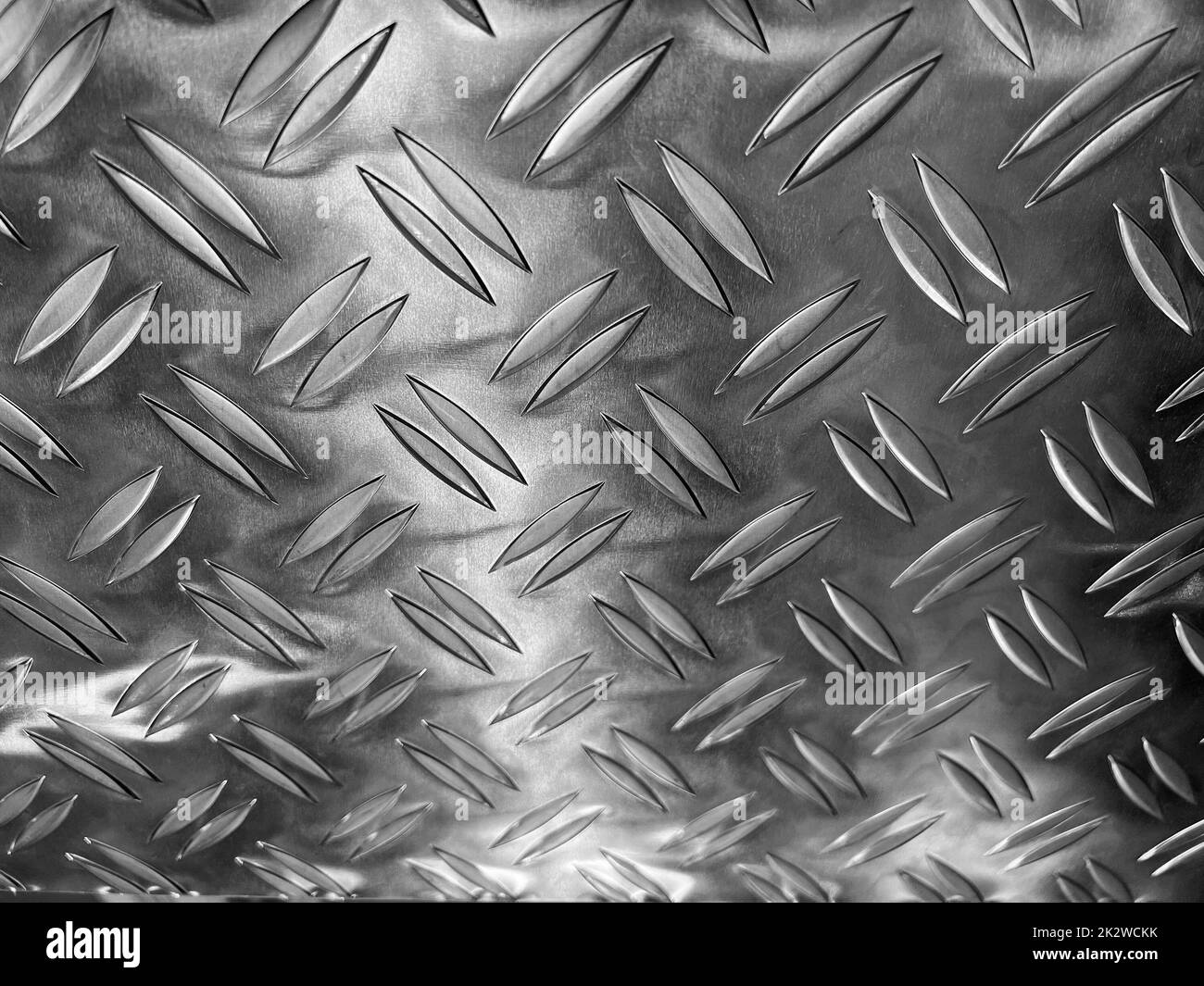 pavimento in lamiera d'acciaio diamantata con motivo metallico goffrato Foto Stock