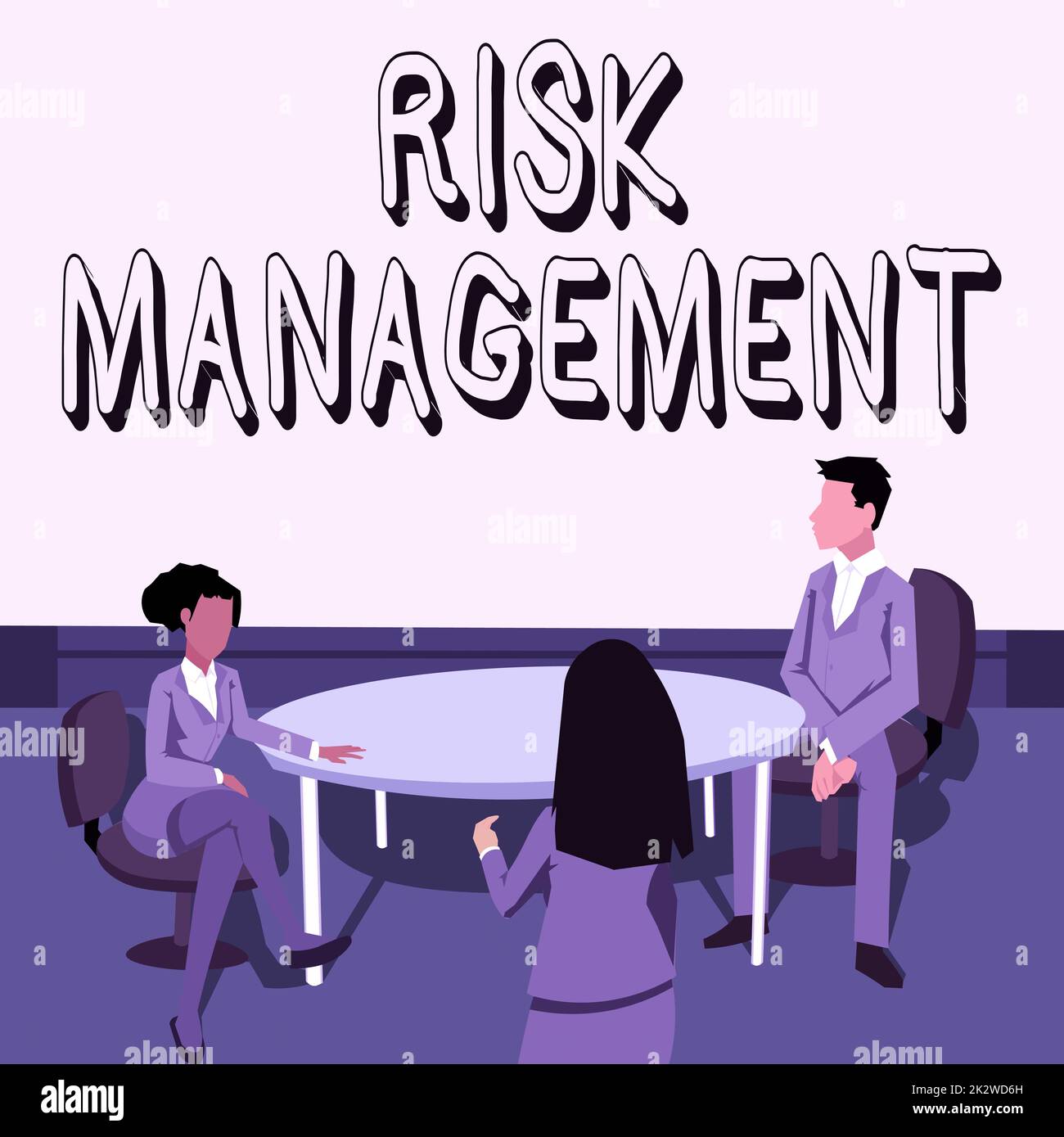 Didascalia concettuale Gestione del rischio. Valutazione delle idee aziendali di rischi finanziari o problemi con le procedure i colleghi che hanno incontrato presentando idee di progetto per raggiungere il lavoro di squadra. Foto Stock