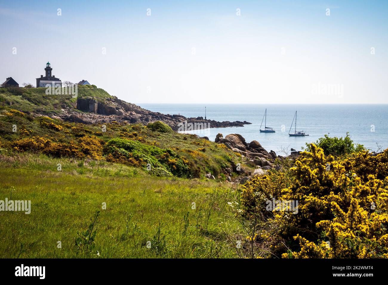 Chausey isola paesaggio in Bretagna, Francia Foto Stock
