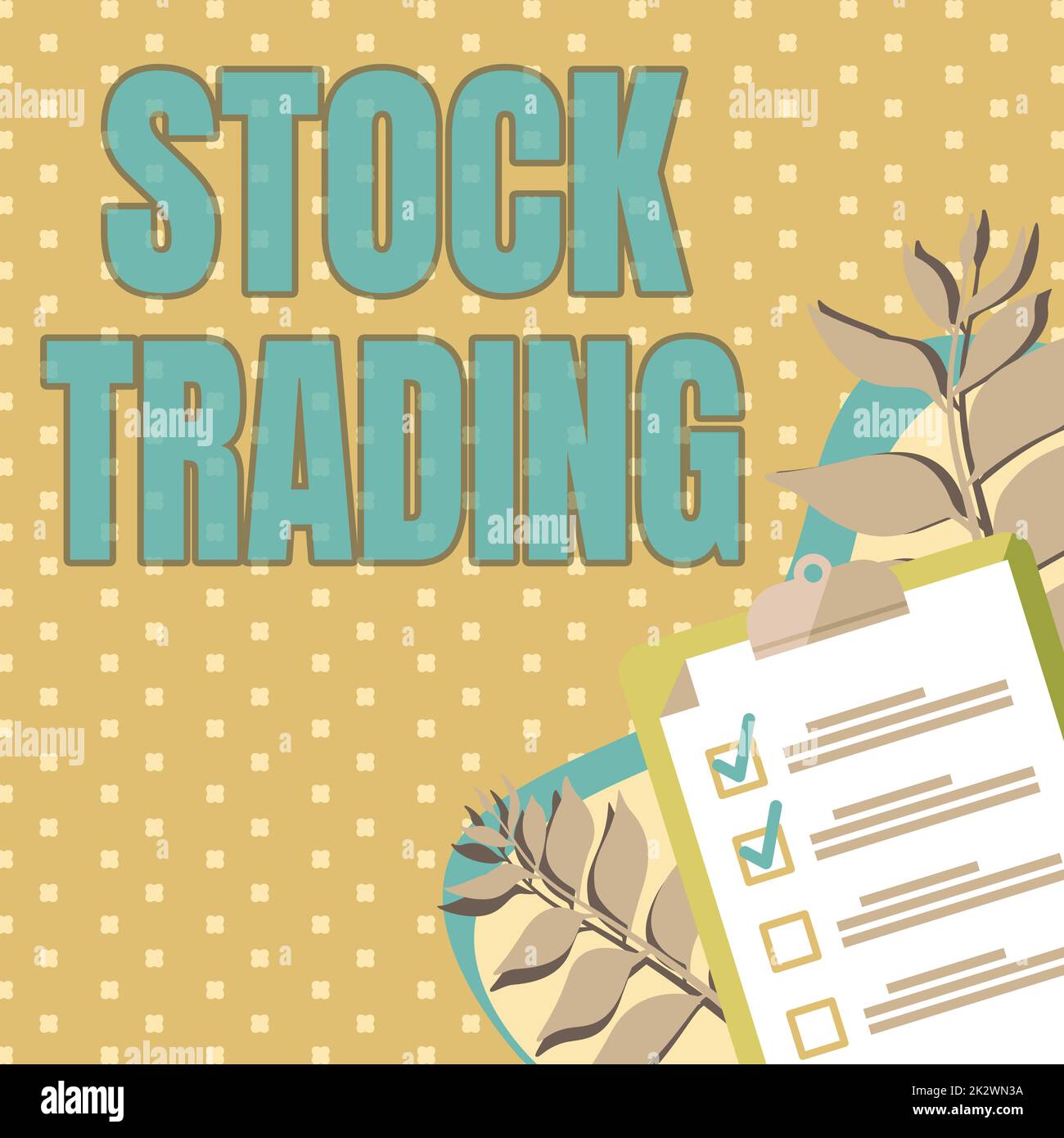 Testo che mostra l'ispirazione Stock Trading. Idea di business Acquisto e vendita di titoli elettronici negli Appunti di Exchange Floor disegno con checklist contrassegnata come Done ITEMS nell'elenco. Foto Stock