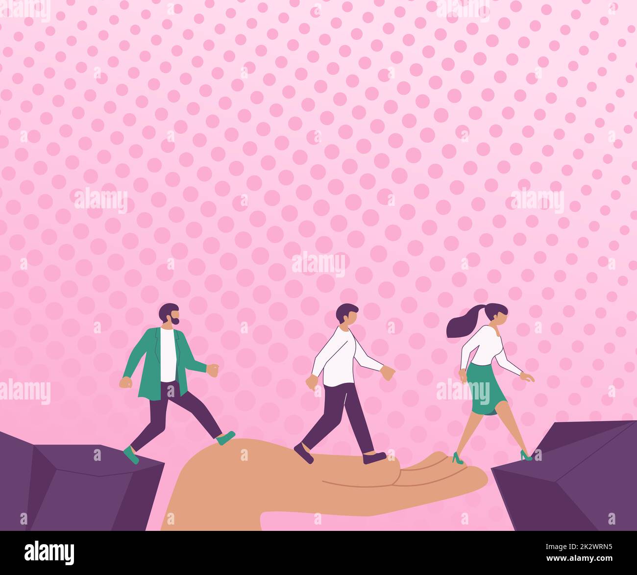 Frecce che guidano due colleghi collaboratori verso un piano finanziario migliore. Partner che lavorano insieme per prevedere risultati positivi nel mercato. Foto Stock