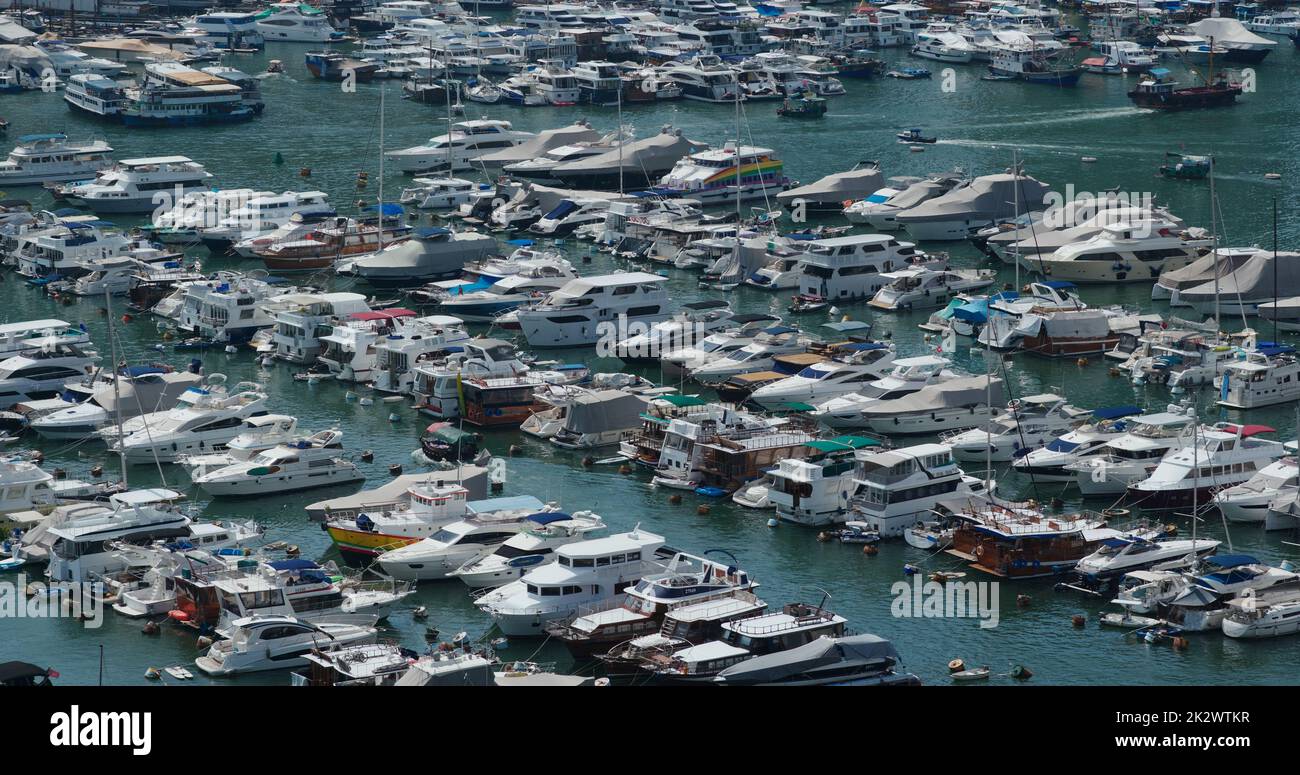 Aberdeen, Hong Kong 24 agosto 2020: Yacht club di Hong Kong Foto Stock