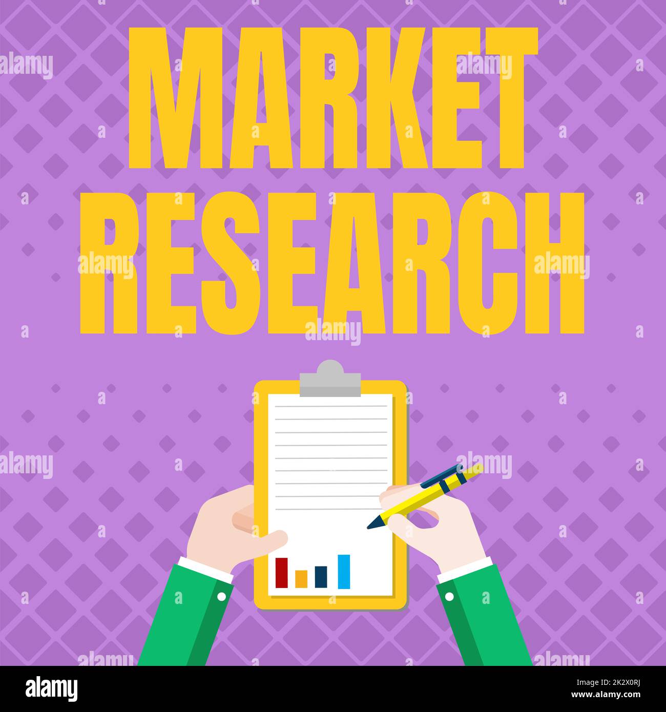 Testo di scrittura a mano Ricerca di mercato. Parola per l'azione di raccolta di informazioni sui clienti Business associate Holding Clipboard che documentano i rapporti con Pen. Foto Stock