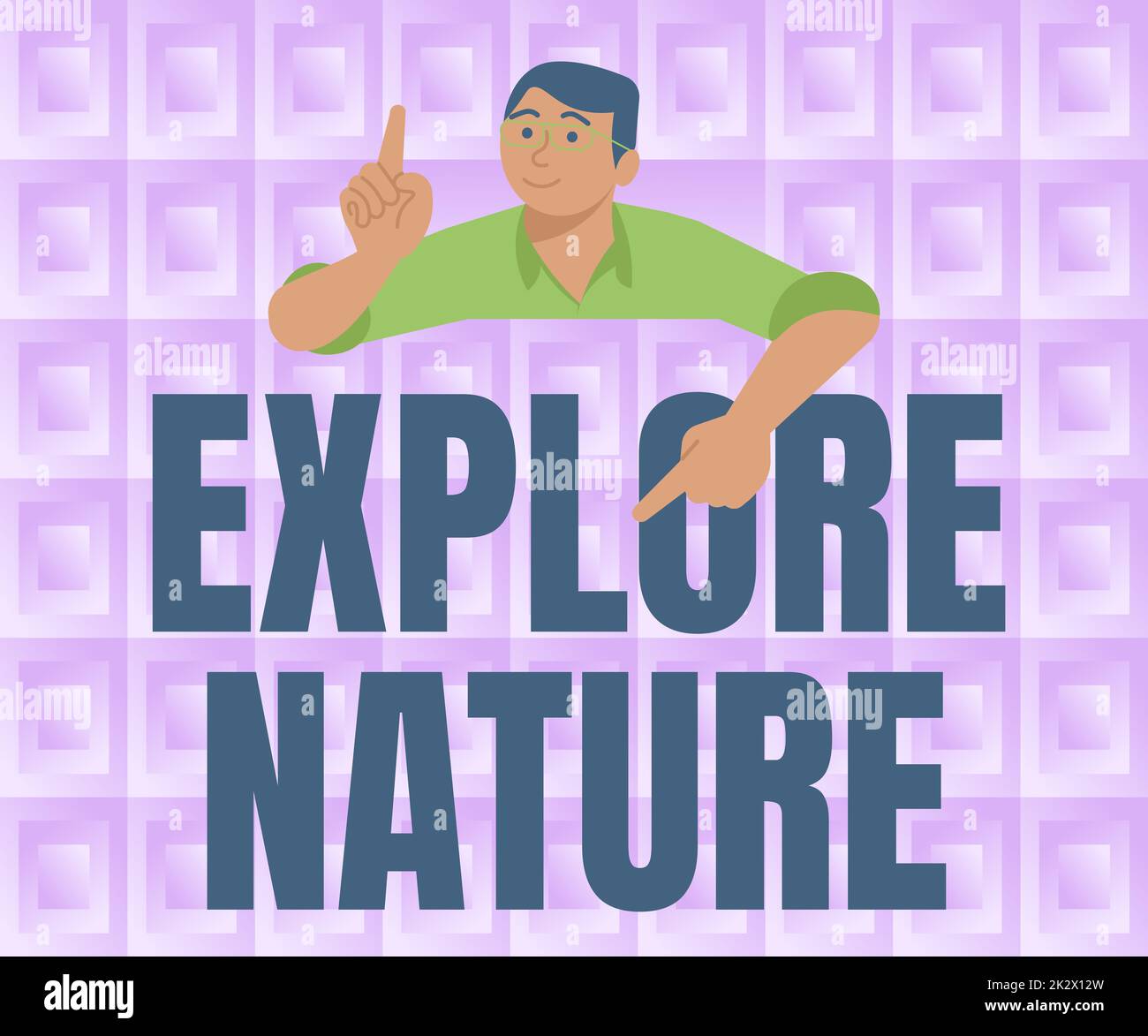 Ispirazione che mostra il segno esplorare la natura. Word written on Reserve Campsite Conservation Expedition Safari Park Gentleman punta Finger Board presentando le ultime idee di progetto. Foto Stock