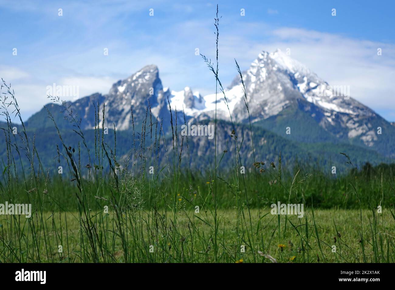 Germania, Baviera, Landkreis Berchtesgaden, Berchtesgadener Alpen, parco nazionale, Watzmann Massive Foto Stock