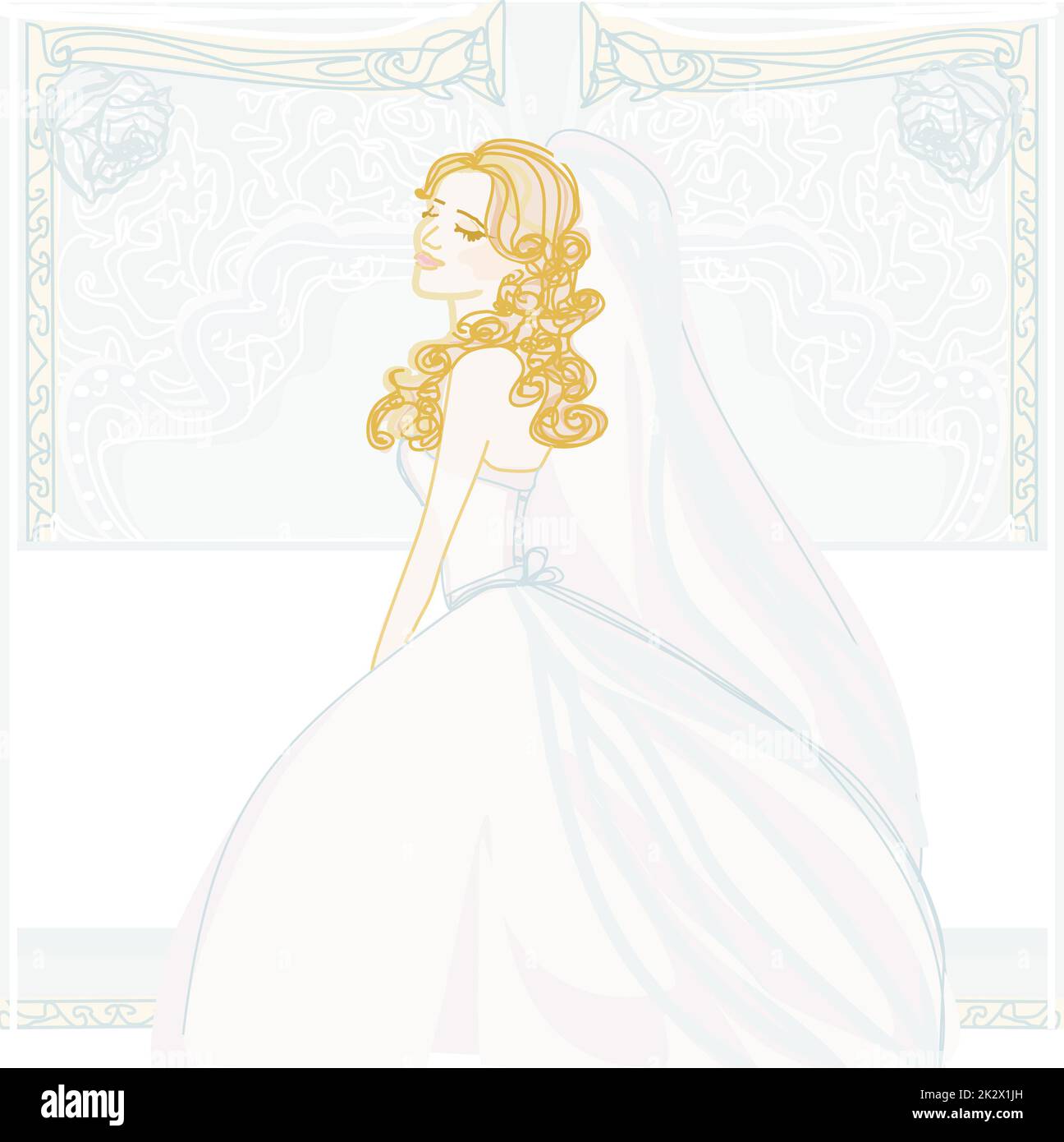 Bella Sposa card Foto Stock