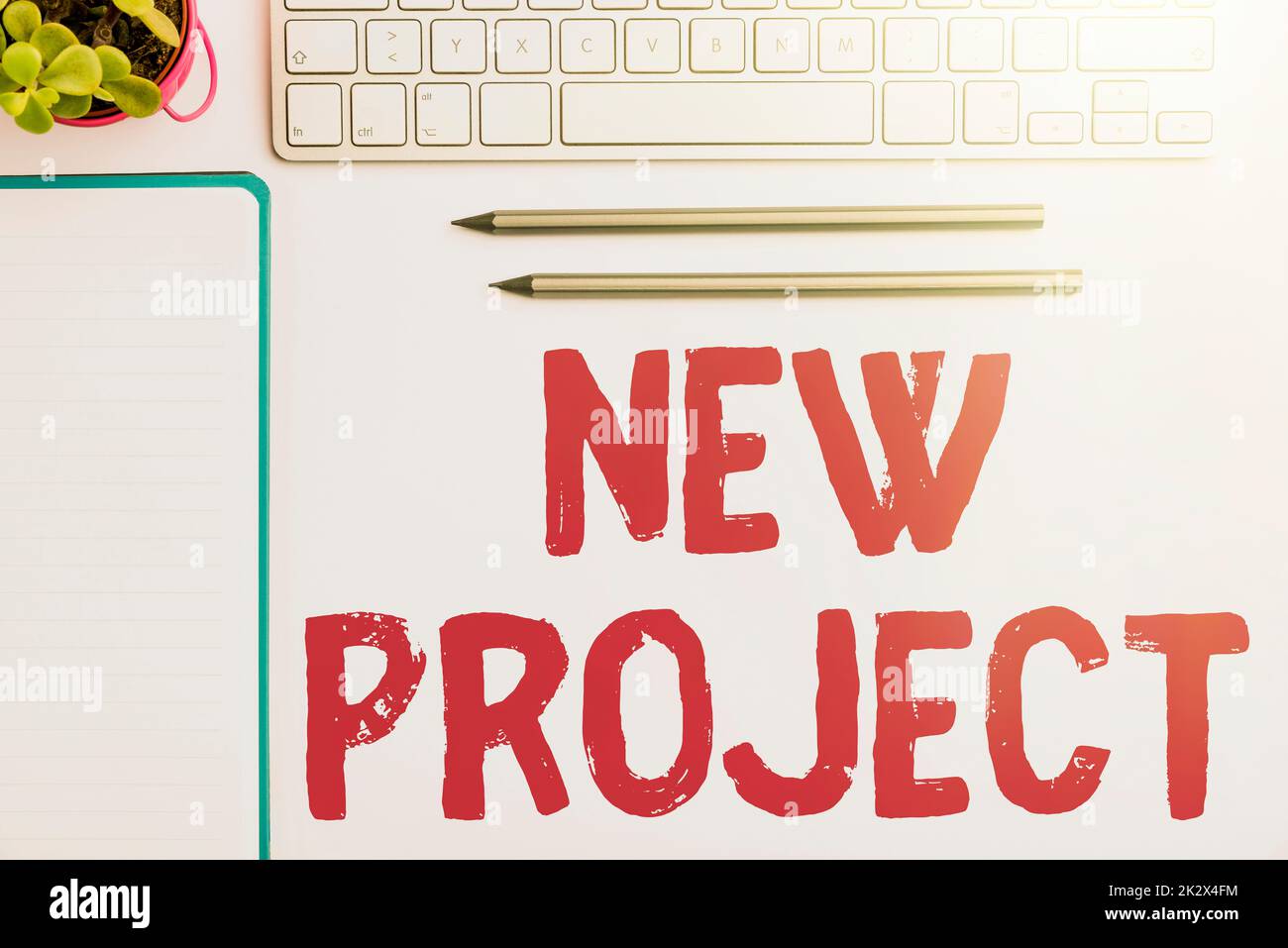 Ispirazione mostrando segno nuovo progetto. Word scritto su impresa individuale che è progettato per raggiungere scopo particolare flashy School Office forniture, insegnamento raccolte di apprendimento, strumenti di scrittura Foto Stock