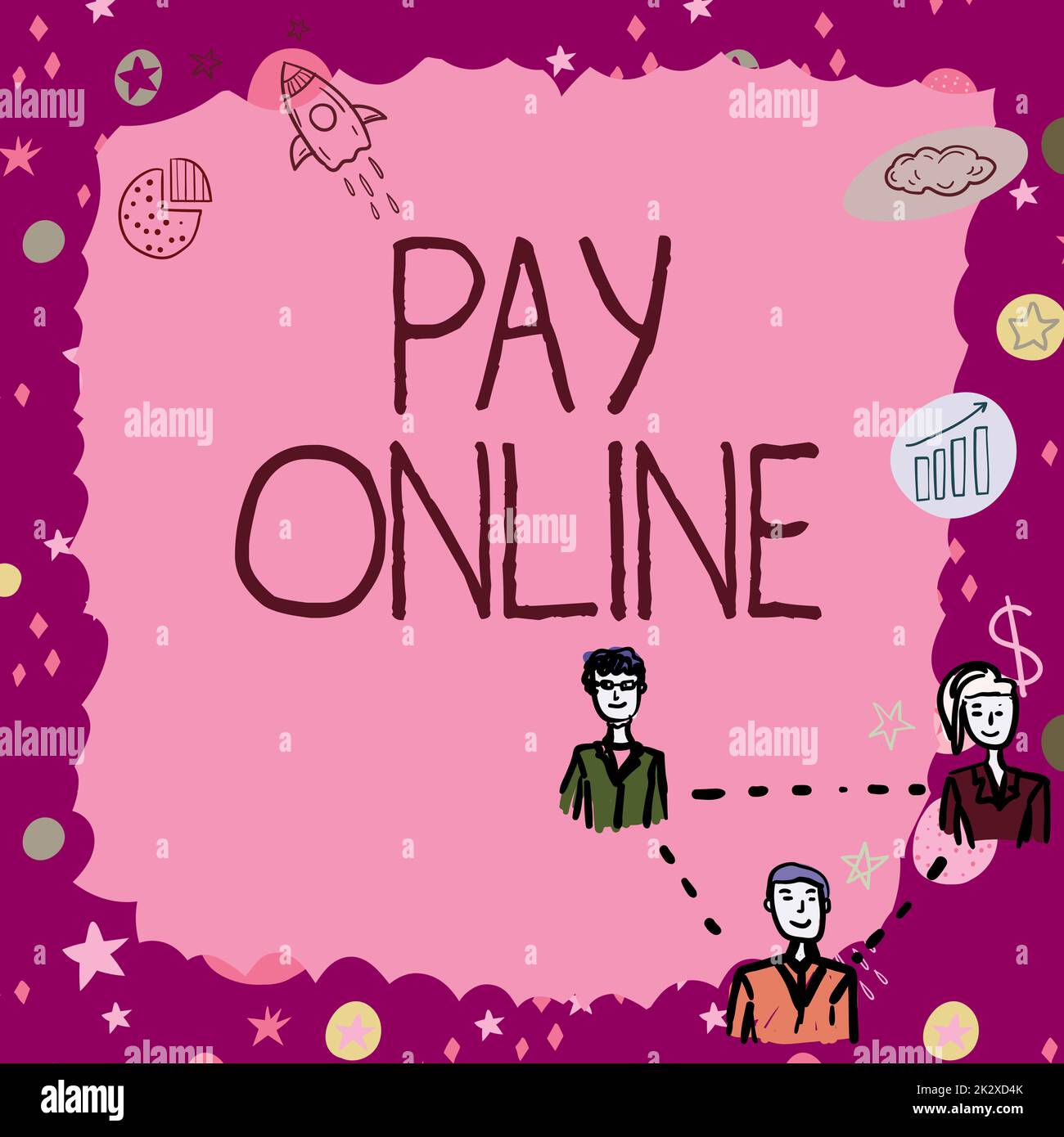 Scrittura con testo Pay Online. Approccio aziendale acquistare prodotti o servizi utilizzando la carta di credito su qualsiasi sito web quadro vuoto rappresentano i dipendenti della società dimostrare le condizioni di business. Foto Stock